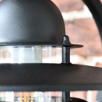 Modern Black Overhanging Wall Light Clear Panes