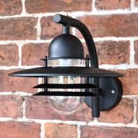 "Chesil" Black Modern Overhanging Wall Light