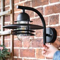 Modern Overhanging Wall Lantern