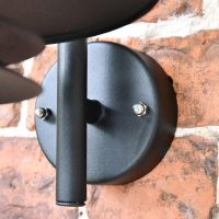 Modern Black Overhanging Wall Light Backplate