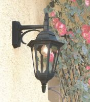 "Bridlington" Large Top Fix Black Wall Lantern Colour 