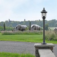 Black Hexagonal Post Light