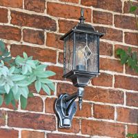 "Marsden" Silver Wall Lantern with PIR Sensor 