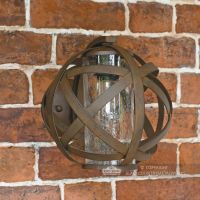 Vintage Iron Sphere Wall Light