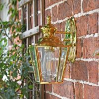Polished Brass Top-Fix Lantern Side Profile Polished Brass Top-Fix Lantern Side Profile