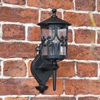 "Ebberton" Traditional Bottom Fix Wall Lantern in Situ 