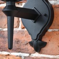 Close up of wall mounted bracket on "Ebberton"