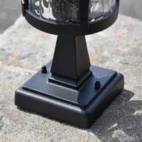 Close up of pillar light square base 