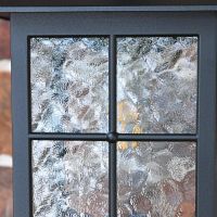 Close up of window design and texture panels Close up of window design and texture panels