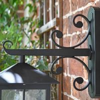 Traditional English Top-Fix Wall Lantern Scrolled Bracket