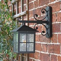 Traditional Black English Top-Fix Wall Lantern