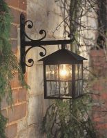 "Halifax" Traditional English Top Fix Wall Lantern with Scrolled Bracket Colour 