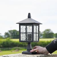 Traditional square window style pillar light