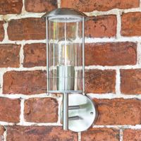 "Pello" Contemporary Stainless Steel Wall Lantern 