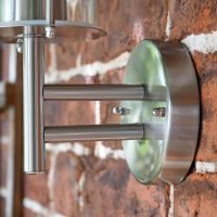 Contemporary Stainless Steel Wall Lantern Circular Mounting Bracket