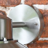 Contemporary Silver Overhanging Wall Light Backplate