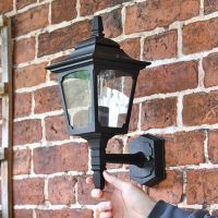Black Lower-Mounted Traditional Wall Light