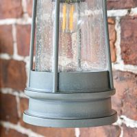 Grey Traditional Wall Lantern with Bracket