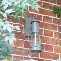 Grey Traditional Wall Lantern with Bracket