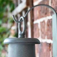 Grey Traditional Wall Lantern with Bracket Hooked Bracket