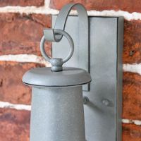 Grey Traditional Wall Lantern with Bracket Loop Handle