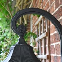 Large Black Ornate Victorian Wall Light Scrolled Bracket