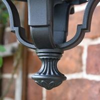 Large Black Ornate Wall Light Finial