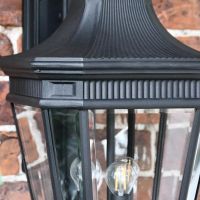 Large Black Ornate Victorian Wall Light Details