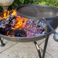 Plain Jane Fire Bowl With Swing BBQ Arm Plain Jane Fire Bowl With Swing BBQ Arm