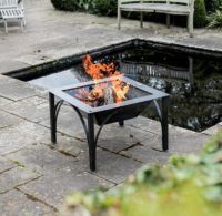 Square Barbecue Fire Pit in Situ  Square Barbecue Fire Pit in Situ