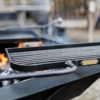 Close up of Swing Arm on Square BBQ Close up of Swing Arm on Square BBQ