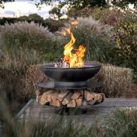 Ring Fire Bowl in Garden Setting Ring Fire Bowl in Garden Setting
