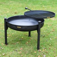 Midnight black firepit with swing arm Midnight black firepit with swing arm