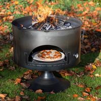 Fire Bowl and Pizza Oven in Use