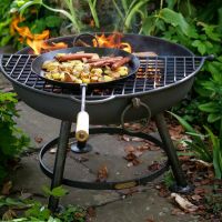 BBQ on Classic Steel Firepit 