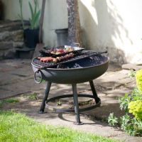 Classic Fire Pit in Situ in the Garden cooking Food