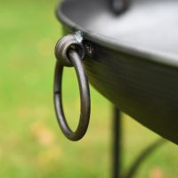 Close-up of the Round Handles on the Side of the Fire Bowl