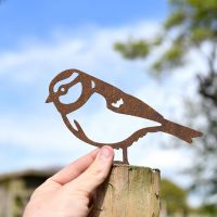 Blue Tit Fence Topper to Scale