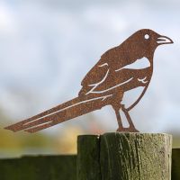 Magpie Fence Topper in Use Outdoors in the Garden