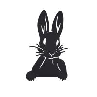 Mr. Rabbit Fence Topper on White Background