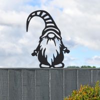 Fence Topper with Gonk with Striped Hat 