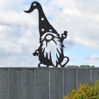 Black Gonk with Star Hat Fence Topper