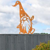 Rustic Gonk with Star Hat Fence Topper Rustic Gonk with Star Hat Fence Topper