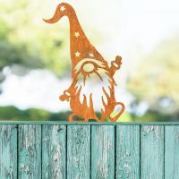 Rustic Gonk with Star Hat Fence Topper Rustic Gonk with Star Hat Fence Topper