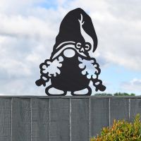 Fence Topper in Black- Gonk with Curly Hair 