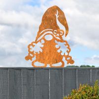 Gonk with Curly Hair Fence Topper in Rustic 