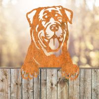 Rottweiler Rustic Fence Topper Rottweiler Rustic Fence Topper