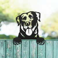 Black Labrador Fence Topper 