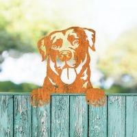 Fence Topper with Rustic Labrador Design Fence Topper with Rustic Labrador Design