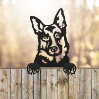 German Shepherd Fence Topper in Black